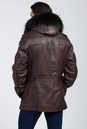 Мужская кожаная куртка из натуральной кожи на меху с капюшоном, отделка енот 3600062-5